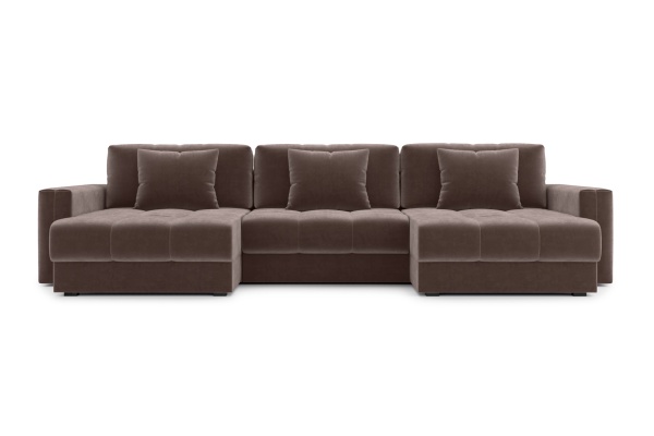 Диван п-образный тик-так Монарх М1О2 коричневый