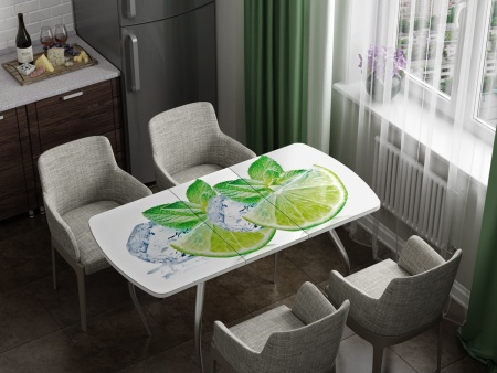 Стол Обеденный Раздвижной Бочонок Фотопечать (Ш-1100/1400 х Г-700 х В-760 мм)/Разные Цвета