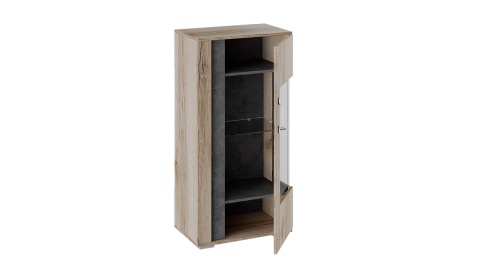 Шкаф Навесной «Брайтон» (Камень/Дуб Делано)/Ш-594 × В-1162 × Г-387 мм