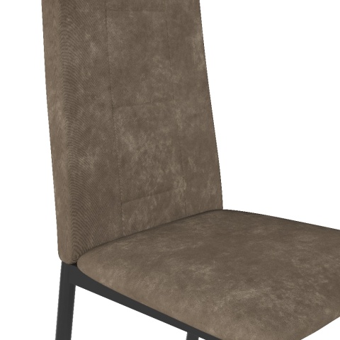 Комплект стульев Орлеан (4 шт), черный велюр коричневый