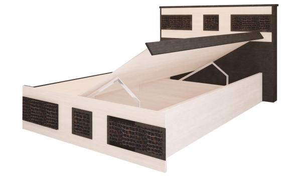 Кровать Конго 1200 Дуб Венге/Дуб Молочный