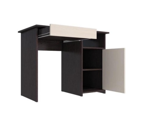 Стол Письменный ЛИК-5-СП-2 Венге/Дуб Молочный (Ш-960 × В-740 × Г-510 мм)