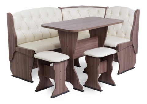 Кухонный уголок Орхидея Люкс/Разные Цвета (Диван + Стол + Табуреты)