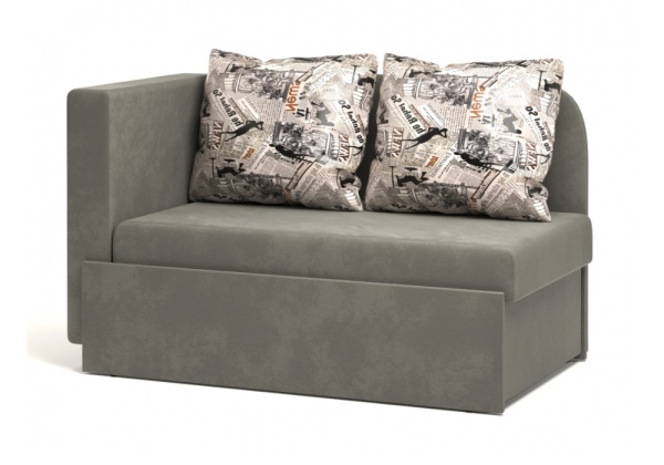 Кушетка еврософа Кларис серая