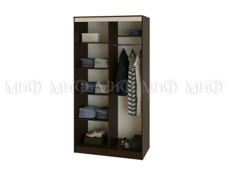 Шкаф-Купе Сицилия Венге/Белфорт (Ш -1140 × В -2216 × Г-588 мм)