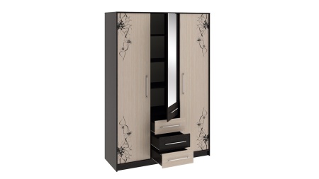 Спальный Гарнитур Элвис №1 Коричневый (Кровать+Тумбы Прикроватные-2шт+Шкаф)